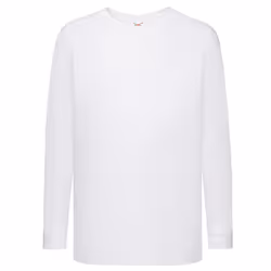Fruit of the Loom Childrens/Kids Valueweight Long-Sleeved T-Shirt - 14-15 Years, White
