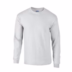 Gildan Unisex Adult Plain Ultra Cotton Long-Sleeved T-Shirt - XXL, Ash
