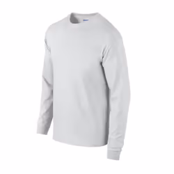 Gildan Unisex Adult Plain Ultra Cotton Long-Sleeved T-Shirt - 3XL, Ash
