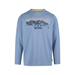 Trespass Mens Kulam Printed Long-Sleeved T-Shirt - XXL, Denim Blue Marl