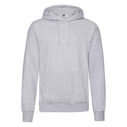 Fruit of the Loom Mens Classic Heather Hooded Sweatshirt - S, Heather Grey