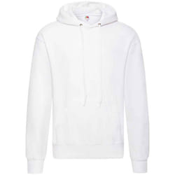 Fruit of the Loom Mens Classic Heather Hooded Sweatshirt - XL, White