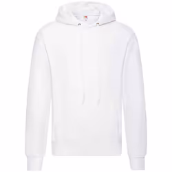 Fruit of the Loom Mens Classic Heather Hooded Sweatshirt - XXL, White