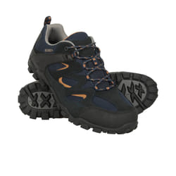 Mountain Warehouse Mens Curlews Waterproof Suede Walking Shoes - 10 UK, Navy