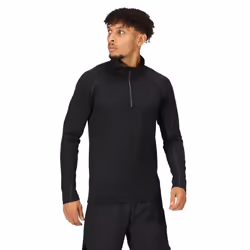 Regatta Mens Core Stretch Half Zip Midlayer - S, Black