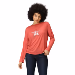 Regatta Womens/Ladies Carlene Long-Sleeved T-Shirt - 10 UK, Mineral Red