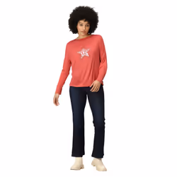 Regatta Womens/Ladies Carlene Long-Sleeved T-Shirt - 10 UK, Mineral Red