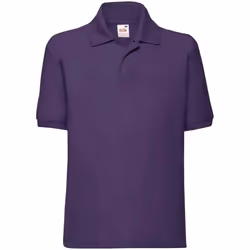 Fruit Of The Loom Childrens/Kids Poly/Cotton Pique Polo Shirt - 14-15 Years, Purple