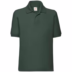 Fruit Of The Loom Childrens/Kids Poly/Cotton Pique Polo Shirt - 12-13 Years, Bottle Green