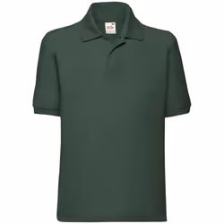 Fruit Of The Loom Childrens/Kids Poly/Cotton Pique Polo Shirt - 14-15 Years, Bottle Green