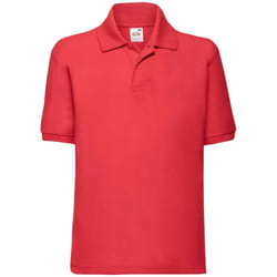 Fruit Of The Loom Childrens/Kids Poly/Cotton Pique Polo Shirt - 12-13 Years, Red