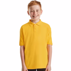 Fruit Of The Loom Childrens/Kids Poly/Cotton Pique Polo Shirt - 7-8 Years, Sunflower