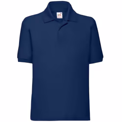 Fruit Of The Loom Childrens/Kids Poly/Cotton Pique Polo Shirt - 12-13 Years, Navy