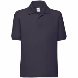 Fruit Of The Loom Childrens/Kids Poly/Cotton Pique Polo Shirt - 7-8 Years, Deep Navy