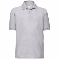 Fruit Of The Loom Childrens/Kids Poly/Cotton Pique Polo Shirt - 3-4 Years, Heather Grey