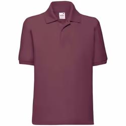 Fruit Of The Loom Childrens/Kids Poly/Cotton Pique Polo Shirt - 12-13 Years, Burgundy