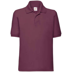 Fruit Of The Loom Childrens/Kids Poly/Cotton Pique Polo Shirt - 12-13 Years, Burgundy
