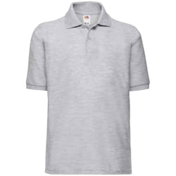 Fruit Of The Loom Childrens/Kids Poly/Cotton Pique Polo Shirt - 12-13 Years, Heather Grey