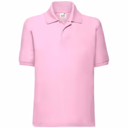 Fruit Of The Loom Childrens/Kids Poly/Cotton Pique Polo Shirt - 9-11 Years, Light Pink