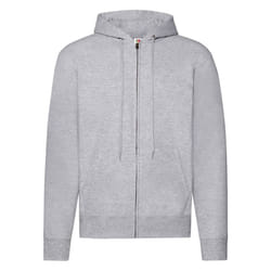 Fruit Of The Loom Mens Classic Heather Zipped Hoodie - XL, Heather Grey