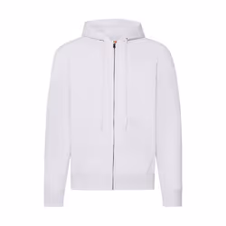 Fruit Of The Loom Mens Classic Heather Zipped Hoodie - XXL, White