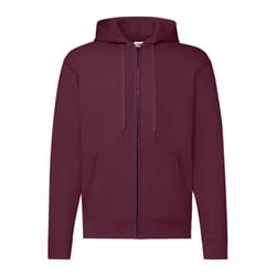 Fruit of the Loom Mens Classic Zipped Hoodie - S, Burgundy