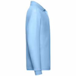 Fruit Of The Loom Childrens/Kids Long Sleeve Pique Polo Shirt - 14-15 Years, Sky Blue