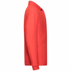 Fruit Of The Loom Childrens/Kids Long Sleeve Pique Polo Shirt - 9-11 Years, Red