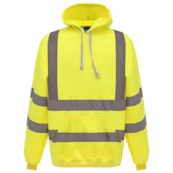 Yoko Mens Hi-Vis Hoodie - L, Yellow