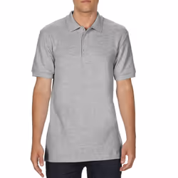 Gildan Mens Hammer Double PiquÃ© Welted Sport Polo Shirt - S, Sports Grey