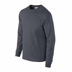 Gildan Unisex Adult Ultra Cotton Jersey Knit Long-Sleeved T-Shirt - S, Dark Heather
