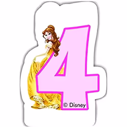 Disney Princess Belle 4th Birthday Candle