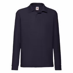 Fruit of the Loom Childrens/Kids Long-Sleeved Polo Shirt - 12-13 Years, Deep Navy