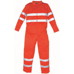 Yoko Unisex Adult Hi-Vis Polycotton Safety Overalls - 4XL, Orange
