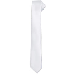 Premier Unisex Adult Slim Tie - One Size, White