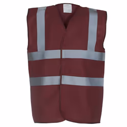 Yoko Mens Band & Brace Hi-Vis Waistcoat - XL, Maroon