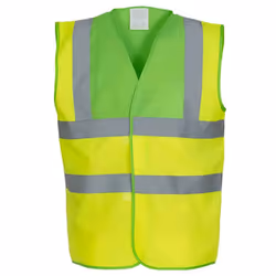 Yoko Mens Band & Brace Hi-Vis Waistcoat - M, Lime/Yellow