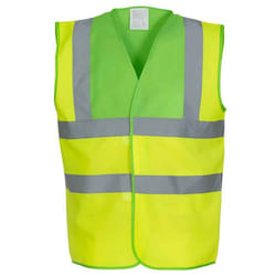 Yoko Mens Band & Brace Hi-Vis Waistcoat - M, Lime/Yellow