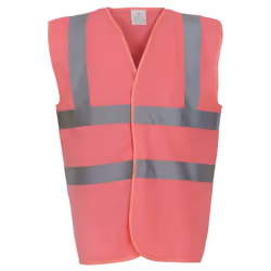 Yoko Mens Band & Brace Hi-Vis Waistcoat - 3XL, Pink