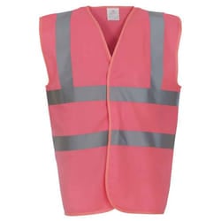 Yoko Mens Band & Brace Hi-Vis Waistcoat - 3XL, Pink