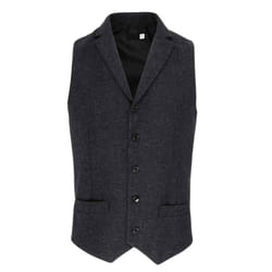 Premier Mens Herringbone Waistcoat - L, Charcoal
