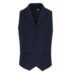 Premier Mens Herringbone Waistcoat - S, Navy
