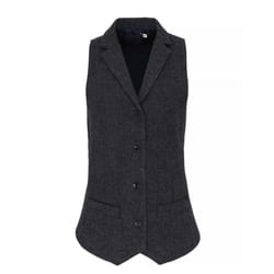Premier Womens/Ladies Herringbone Waistcoat - 14 UK, Charcoal
