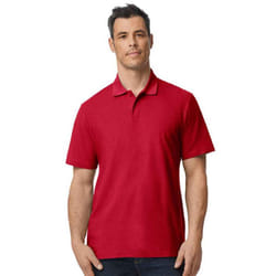 Gildan Mens SoftStyle Double Pique Polo Shirt - S, Cherry Red