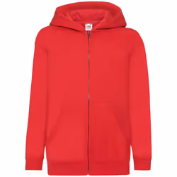 Fruit Of The Loom Childrens/Kids Hooded Sweatshirt - 12-13 Years, Red