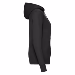 Fruit of the Loom Classic Lady Fit Hooded Sweatshirt - XL, Black