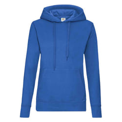 Fruit of the Loom Classic Lady Fit Hooded Sweatshirt - S, Royal Blue