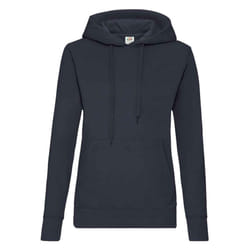 Fruit of the Loom Classic Lady Fit Hooded Sweatshirt - M, Deep Navy