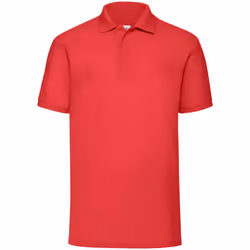 Fruit of the Loom Mens Pique Polo Shirt - XXL, Red