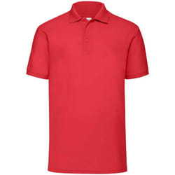 Fruit of the Loom Mens Pique Polo Shirt - M, Red